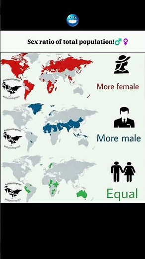 Did you know? 🌍 Some countries have more women, some more men, while a few maintain balance ⚖️