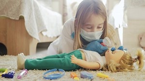 Beautiful Little Girl Playing Doctors Doll Stock Footage Video (100% Royalty-free) 1067165122 | Shutterstock