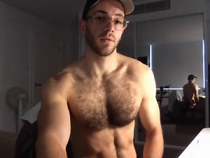 Handsome with huge dick cum