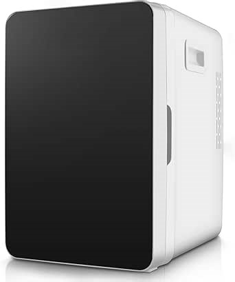 Homdox Mini Fridge, 20L Portable Cooler Warmer Refrigerators, 60W Small Refrigerator, AC/DC Compact Skincare Fridge for Skincare, Foods, Medications, Bedroom, Office & Car, Black