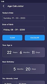 Age Calculator : Date Of Birth