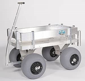 Kahuna Junior Beach & Fishing Wagon-Rod Holders-Walls-Balloon Sand Tires-Made in The USA!