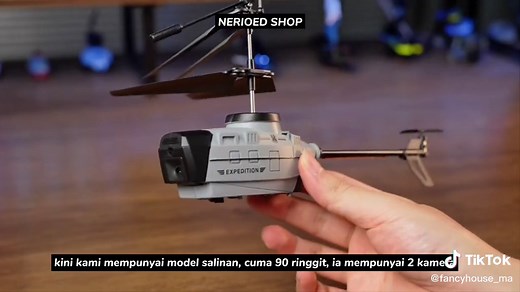 Mainan RC Helikopter Mini Tentera Black Corner dengan Kamera - Harga Terbaik