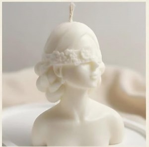 Natural Jasmine and Cotton Milk Bust Candle, Handcrafted Soy Wax Scented Candle, Minimalist Decor, Gift for Women - Etsy