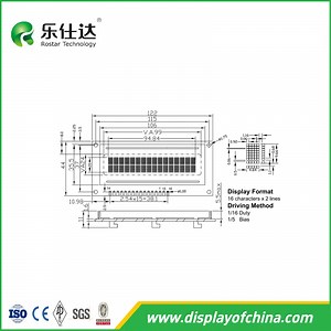 [Hot Item] Black Backlight Va 16*2 Pin Connector DOT Matrix Character LCD Module