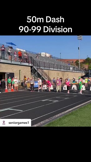 From @seniorgames1 These athletes aren’t slowing down! This morning, six women competed in the 90-99 age division and five men represented in the 95-99 category of the 50M dash. Many of them will also take on the 100M today at the 2023 National Senior Games presented by @humana. #nsg2023 #oldladygains #ageactively #setyourownlimits #ageisjustanumber