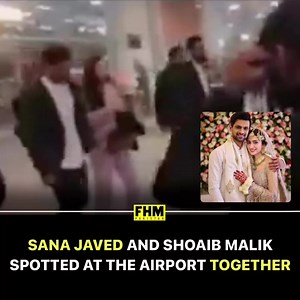 10K views · 40 reactions | Sana Javed with her husband Shoaib Malik gives first appearance at the Airport together. #fhmpakistan | FHM Pakistan | Facebook