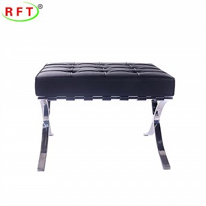 [Hot Item] Black PU Stainless Steel Office Furniture Premium Reception Chair