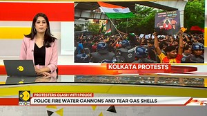 1.2K views · 24 reactions | #Gravitas | Protests over Kolkata rape-murder: Police fired tear gas and water cannons to disperse hundreds of protesters marching in Kolkata seeking the resignation of the state chief minister Mamata Banerjee. Molly Gambhir tells you more | WION | Facebook