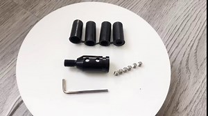 Universal Aluminum Shift Knob Adapter for Non Threaded Shifters BMW 10x1.5mm (Black)