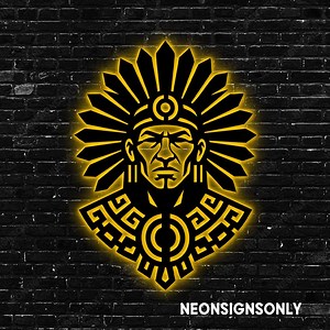 Aztec Warrior Metal Wall Art, Warrior Headdress Metal Wall Decor, Native Tribal Warrior Metal Sign, Indigenous Chief Headdress Steel Sign - Etsy Canada