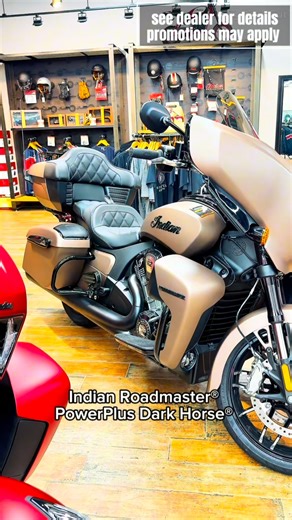 This 2025 Indian Roadmaster® PowerPlus Dark Horse® is the full package — PowerPlus 112, PowerBand Audio, and finished in Nara Bronze Smoke. Originally $38,749 — NOW $32,699. If you’ve been waiting for the right touring bike… this is it. 📍 Holeshot Powersports 📞 Call or stop in today before it’s gone. Promotions may apply. See dealer for details. | Holeshot Powersports