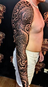 Full sleeve Japanese phoenix tattoo done on @jay.obrien1 Thank you for coming and trusting us for your tattoo brother. Dm us for booking and consultation 📲📲📲 #japanese #japanesetattoo #phoenix #phoenixtattoo #traditionaljapanesetattoo #blackandgreytattoos #sleevetattoo #armsleevetattoo #bali #seminyak #kuta | Ruby tattoo custom Bali