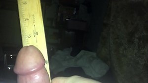 I measure & jerk my 6 inch cock&period;