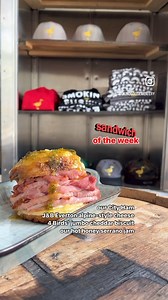 11 reactions | Aug 19-24 #SandwichOfTheWeek our City Ham, @jandbfarm Everton alpine-style cheese, @4birdsbakery jumbo cheddar biscuit, our hot honey serrano jam — served hot from the oven Walk-in and local delivery and #Catering — shop.smokinggoose.com (plus order ingredients to DIY with nationwide delivery, too) | Smoking Goose Meatery | Facebook