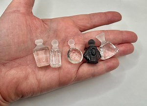 Tiny Glass Perfume Bottles: Luxury Decanter Parfum Cologne Bottle Porcelain Dollhouse Miniatures French Feves G13 - Etsy