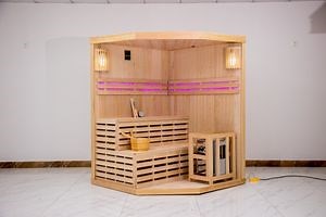 [Hot Item] Indoor Wood Steam Sauna Room 4 Person Dry Sauna Room