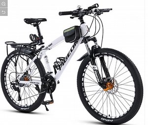 [Hot Item] White 24 Inch Aluminum Frame Dual Suspension Mountain Bike