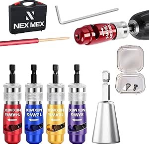 US Standard Wire Stripper for Drill 8/10/12/14 AWG Electric Wire Stripper Tool for Drill High-Efficiency Wire Stripping and Twisting Tool Set for Professionals