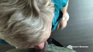 Cocksucker Stewart Bowman services a 10 inch Black Cock