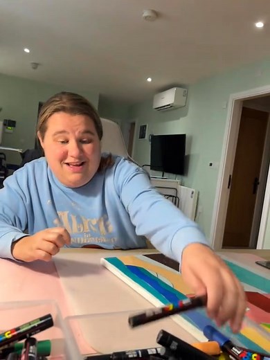 Autumn countryside 🍂 this piece is up for grabs on Etsy! #autisticartist #mixedmedia #canvas | emyspinksart