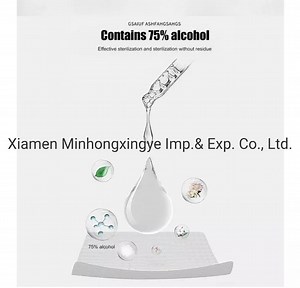 [Hot Item] Surface Disinfectant Hospital Grade 99% 70% 75% Ethyl Alcohol Ethanol Single Packed Clean Wet Wipe in Bulk