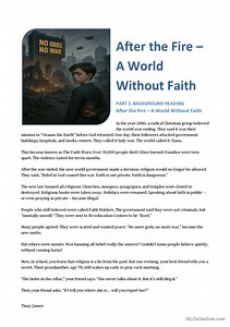 After the Fire – A World Without Faith