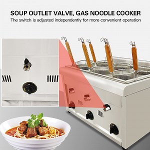 [Hot Item] Ld-6m-R 6-Plate Gas Countertop Cooker - Pasta & Noodles, Commercial Kitchen