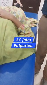 Palpating the acromioclavicular (AC) joint is a straightforward procedure that involves locating and feeling the bony landmarks around the shoulder. Here's how you can do it: 1. Position the Patient: Have the patient sit or stand with their arms relaxed at their sides. 2. Locate the Clavicle*: Start by finding the clavicle (collarbone), which is the long bone running horizontally across the top of the chest. 3. Trace the Clavicle Laterally: Move your fingers along the clavicle towards the should