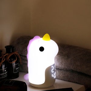 [Hot Item] Unicorn Alarm Clock Patted LED Sleep Companion Lamp for Kids