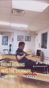 FRONT ROWING-INTO THE STERNUM on a reformer. Shoulder mobility. #pilates #pilatesrehab #pilatesphysio #austintx #shoulderchallenge #fitness #coretherapypilates | CORE Therapy & Pilates