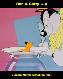 Finn & Catty 🐟🐱 | A Purrfectly Fishy Tale of Mischief! #ClassicCartoon #GoldenAgeAnimation #RetroToons #LooneyTunes #WarnerBros #CatAndFish #AnimatedComedy #SlapstickFun #CartoonClassic #TimelessHumor | Classic Cartoon