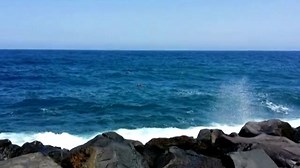 Lucha contra la marea para salvar a una bañista en Caletillas