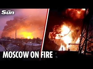 Ukrainian drone strikes hit power plant in Moscow igniting huge fires and triggering explosions