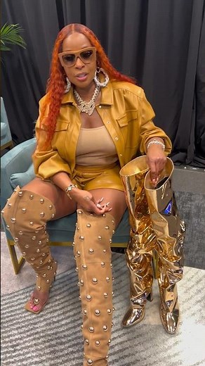 Mary J Blidge premieres her new Knee Boot collaboration with Guiseppe on Fitsfromthestreets