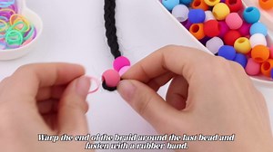 120Pcs 14mm Large Silicone Beads for Hair Braids, Soft Jellyish Hair Beads with 7mm Hole + 50 Rubber Bands and 1 Beader for Braiding, DIY Bracelets Necklaces Crafts (Dark Pink)