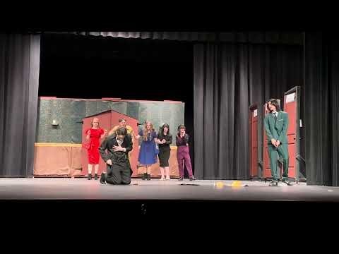 (14)12-12-2025 Clue on stage (Rutland High School students) Thanks to Mrs. Sanders Theater teacher.