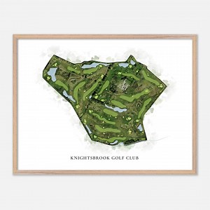 Knightsbrook Golf Club, Irlande - Carte aquarellée classique | Cadeau golfeur, oeuvre d'art murale de golf, impression d'affiche de golf, aménagement du parcours - Etsy France