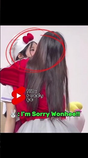 Minju Accidentally Threw Something At Wonhee. #illit #wonhee #minju #shorts