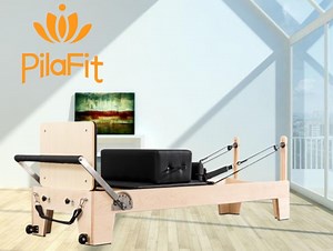 [Hot Item] Gym Fitness Pilates Equipment Home Wooden Reformer Pilates Machine Maple Wood Pilates Reformer