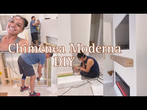 🛑DIY COMO HACER UNA CHIMINEA ELÉCTRICA MODERNA | DIY ELECTRIC FIREPLACE PLACE
