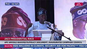 7.1K views · 357 reactions | Renewed Hope - Asiwaju Bola Ahmed Tinubu's Full Speech at the Inauguration of APC Presidential Campaign Council and Unveiling of Manifesto/Policy Document | NaijaNow | Facebook