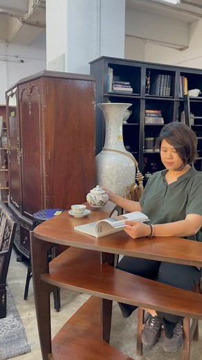 Hock Siong Lo-Fi 〰️ Solid Teak Teak Ply Boomerang XL Corner Shelf/ Counter $400 〰️ End to End 160cm, approximately 85cm deep and height 96cm 🚛 Delivery is free to ground or lift landing location for purchase above $400 | Hock Siong & Co.