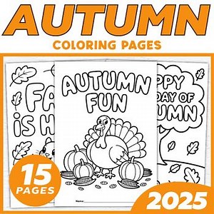 Happy Fall Coloring Pages | Fun October Coloring Sheets for Preschool