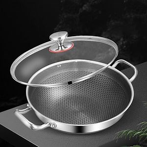 [Hot Item] Double Sided Honeycomb Frying Panmulti-Purpose Gas Stove Induction Cooker Universal Non Stick Wok