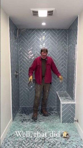 Shower door explodes 💥
