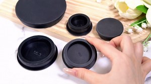 uxcell Silicone Hole Plug, Waterproof Round Rubber Stoppers Bottle Seal Plugs Tube Pipe End Caps for 40mm/1.57" Hole for Bathtub Bottle, Black