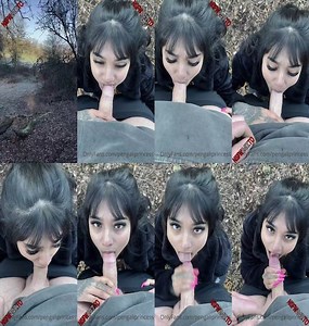 Yasmina Khan giving blowjob stranger outside