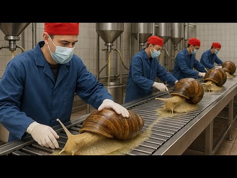 Inside the Giant Snail Slime Factory: Unbelievable Slime Extraction Process | Factory Documentary