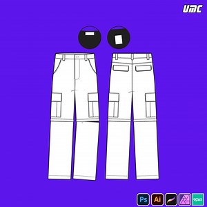 Convertible Cargo Pants Mockup – JPG PNG PDF | Streetwear Utility Design Template - Etsy